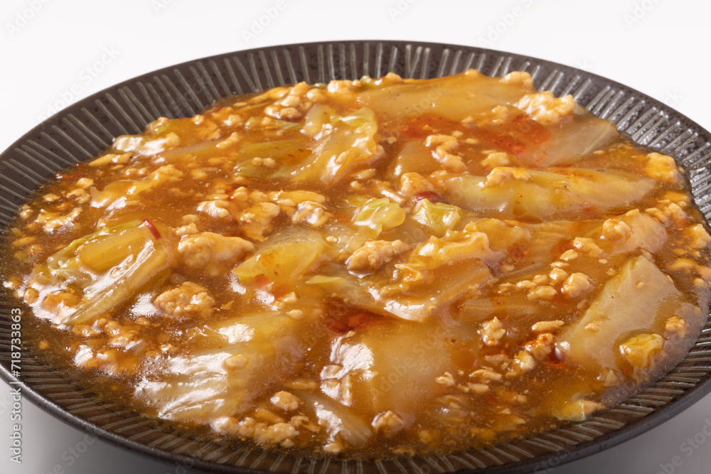 白菜の鶏マーボー 白菜の鶏マーボー