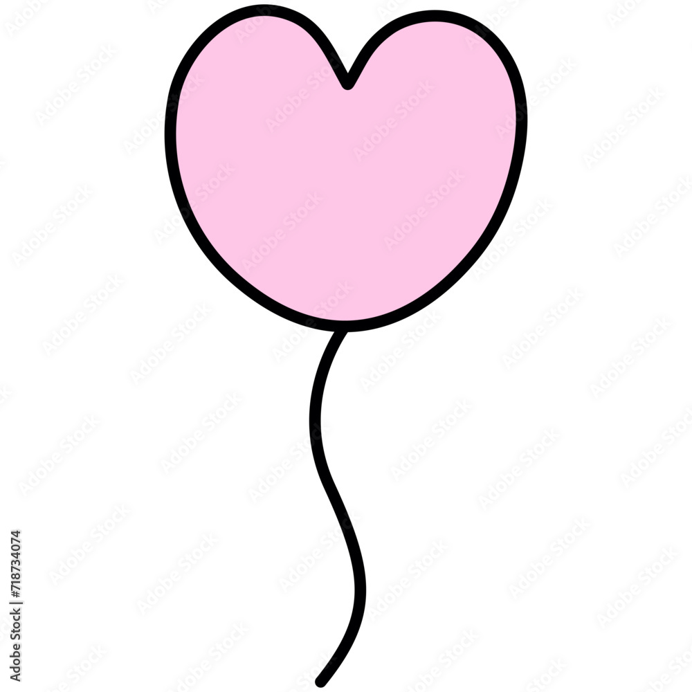 Pink heart balloon. Love. Valentine day