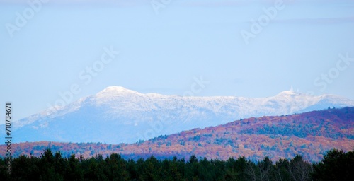 Snowliage Vermont Green Mountains in Late Fall