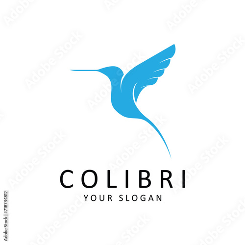 Beautiful Simple Bird Colibri Logo Design Vector. This logo is great for companies or businesses related to animals, and nature photographer