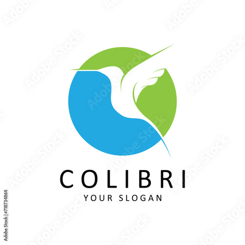 Beautiful Simple Bird Colibri Logo Design Vector. This logo is great for companies or businesses related to animals, and nature photographer