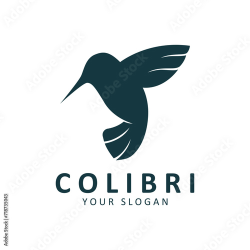 Beautiful Simple Bird Colibri Logo Design Vector. This logo is great for companies or businesses related to animals, and nature photographer