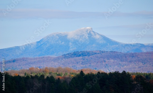 Snowliage Vermont Green Mountains in Late Fall
