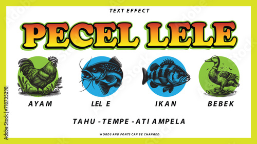 Spanduk pecel text effect