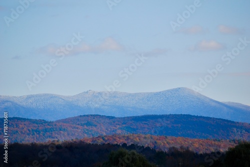 Snowliage Vermont Green Mountains in Late Fall