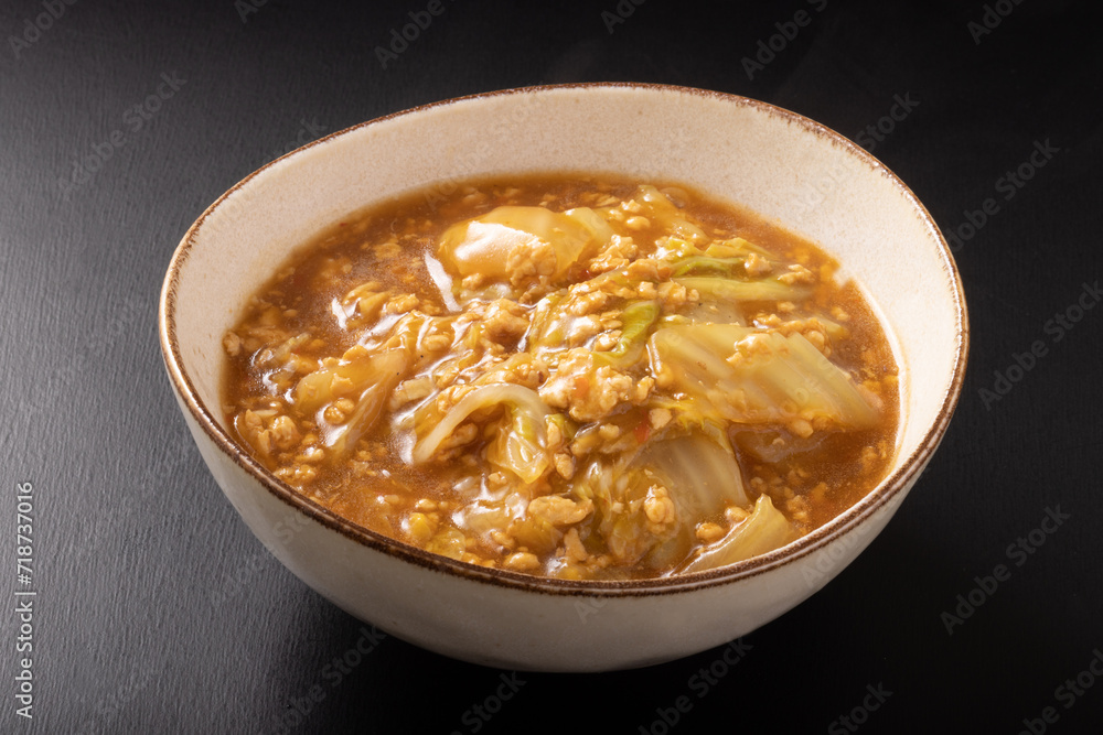 白菜の鶏マーボー丼 白菜の鶏マーボー丼