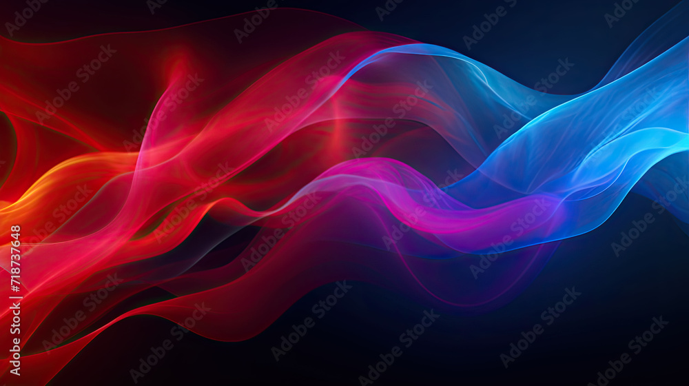 Fototapeta premium Smoke swirls in various shades of bright colors. Create amazing waves of color and light in mesmerizing abstract designs.