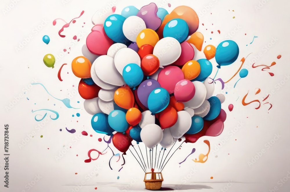 illustration of a colorful balloons illustration of a colorful balloons
