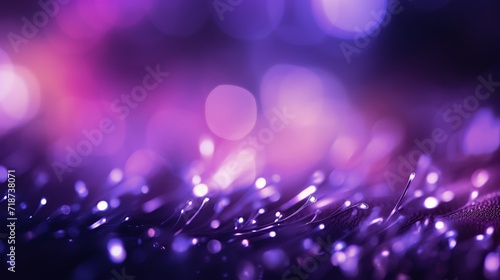 Abstract dark purple background with bokeh circles. Christmas card © haizah
