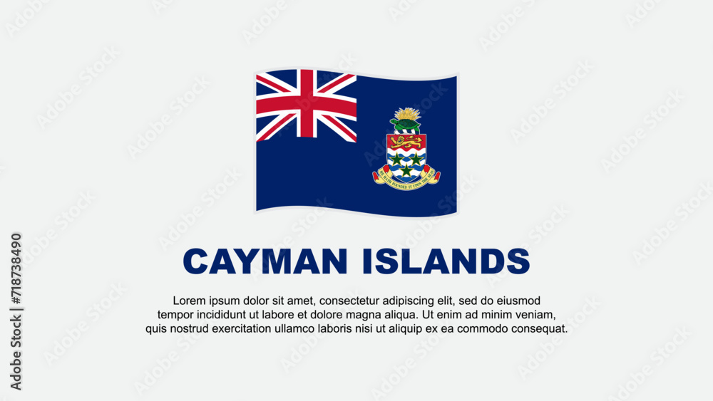 Cayman Islands Flag Abstract Background Design Template. Cayman Islands Independence Day Banner Social Media Vector Illustration. Cayman Islands Background