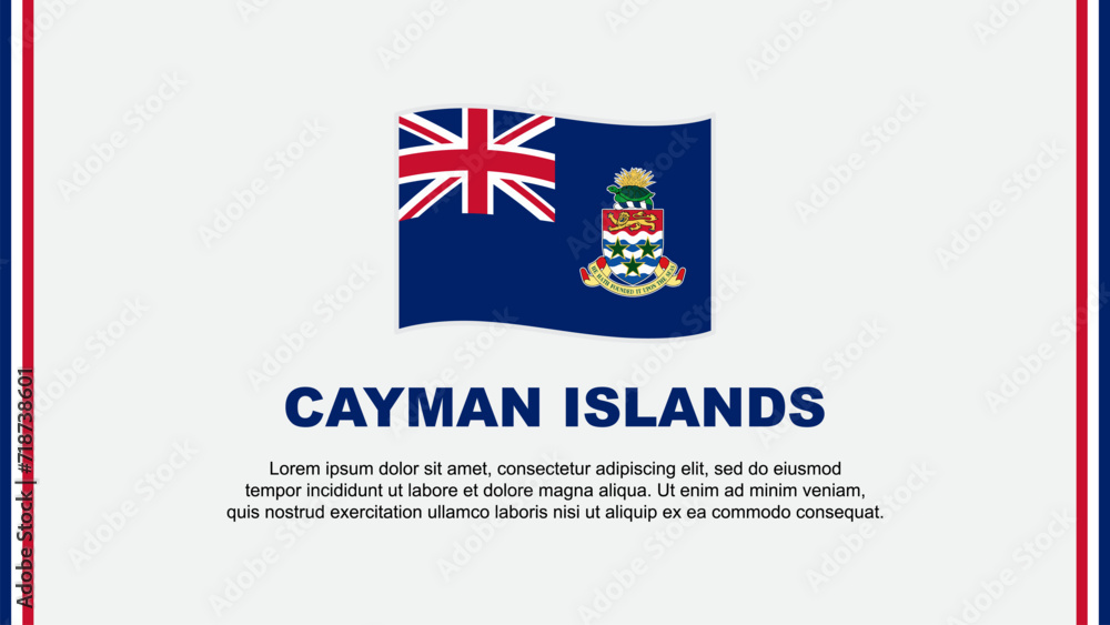 Cayman Islands Flag Abstract Background Design Template. Cayman Islands Independence Day Banner Social Media Vector Illustration. Cayman Islands Cartoon