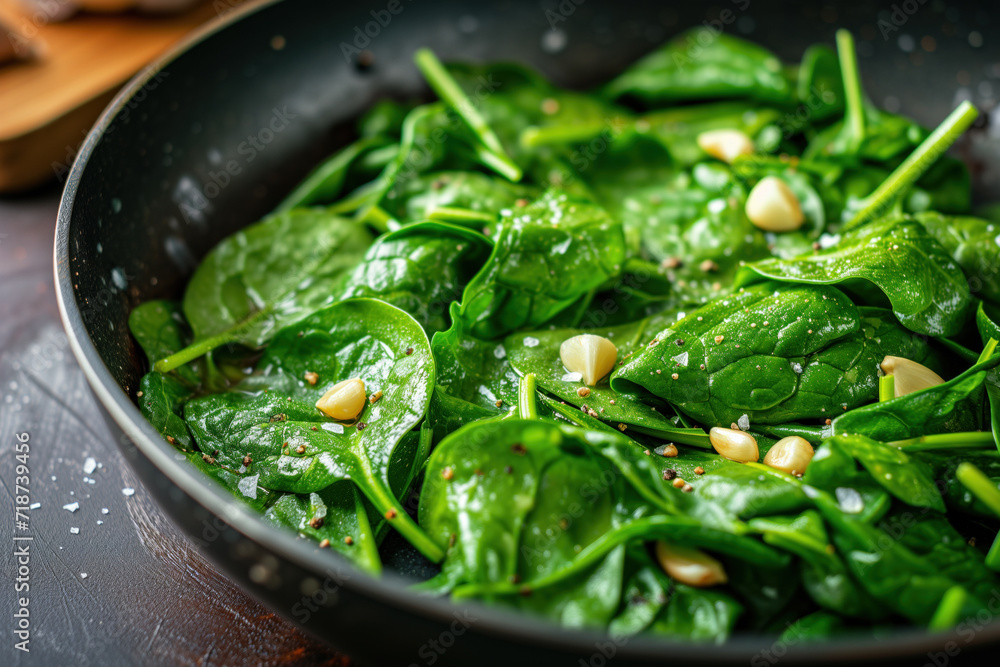 Sautéed spinach with garlic Sautéed spinach with garlic