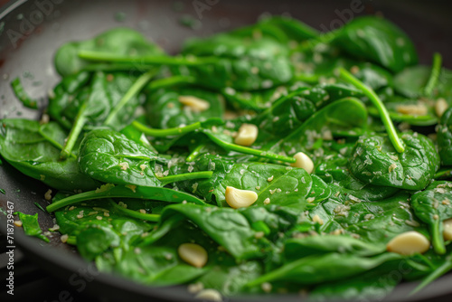 Sautéed spinach with garlic