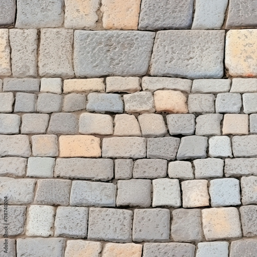 Fototapeta premium Close Up of Small Brick Wall, Detailed and Textured Pattern for Backgrounds or Design Projects
