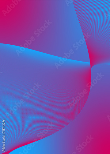 Abstract background vector violet, turquoise, pink with dynamic waves for wedding. Futuristic technology backdrop with network wavy lines. Premium template with gradient mesh for banner or poster