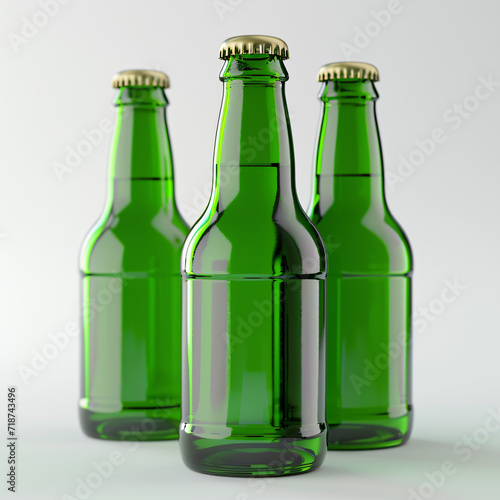 Green beer bottles