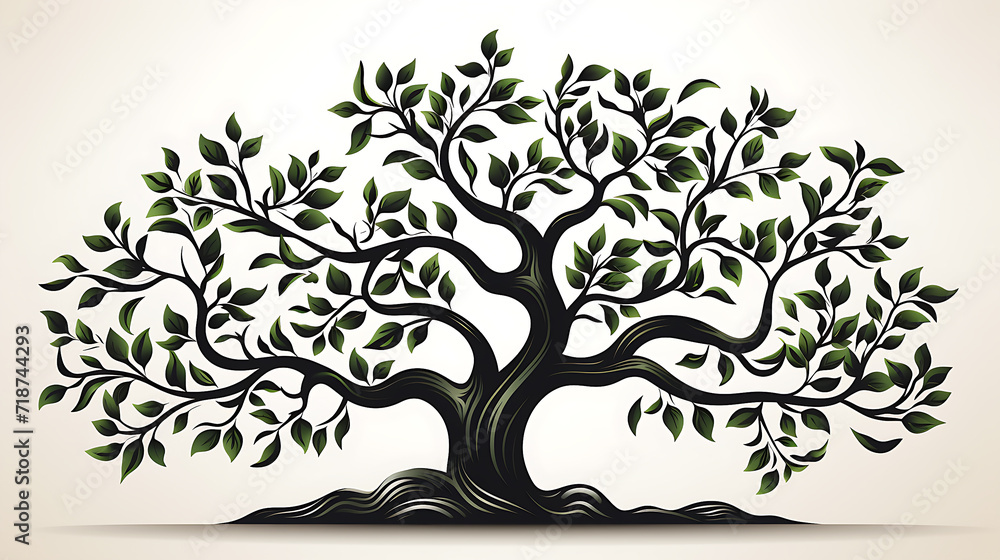 Black tree silhouette isolated, background, black tree clip art Stock ...