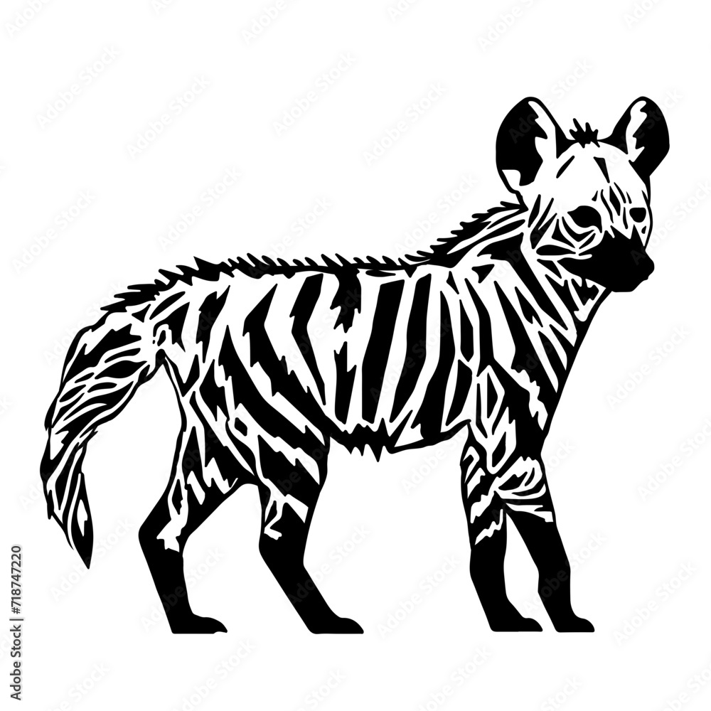 Striped hyena of Lebanon vector