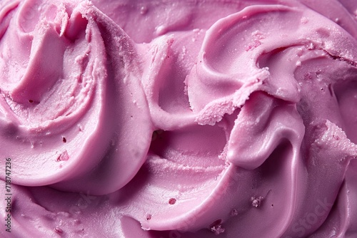 Close-up of textured purple black currant flavored ice cream. The perfect refreshing summer treat