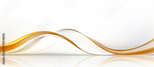 Abstract background. Vector illustration for your design. White and gold. Abstract gold wavy background with copy space. Vector illustration for your business design. 
