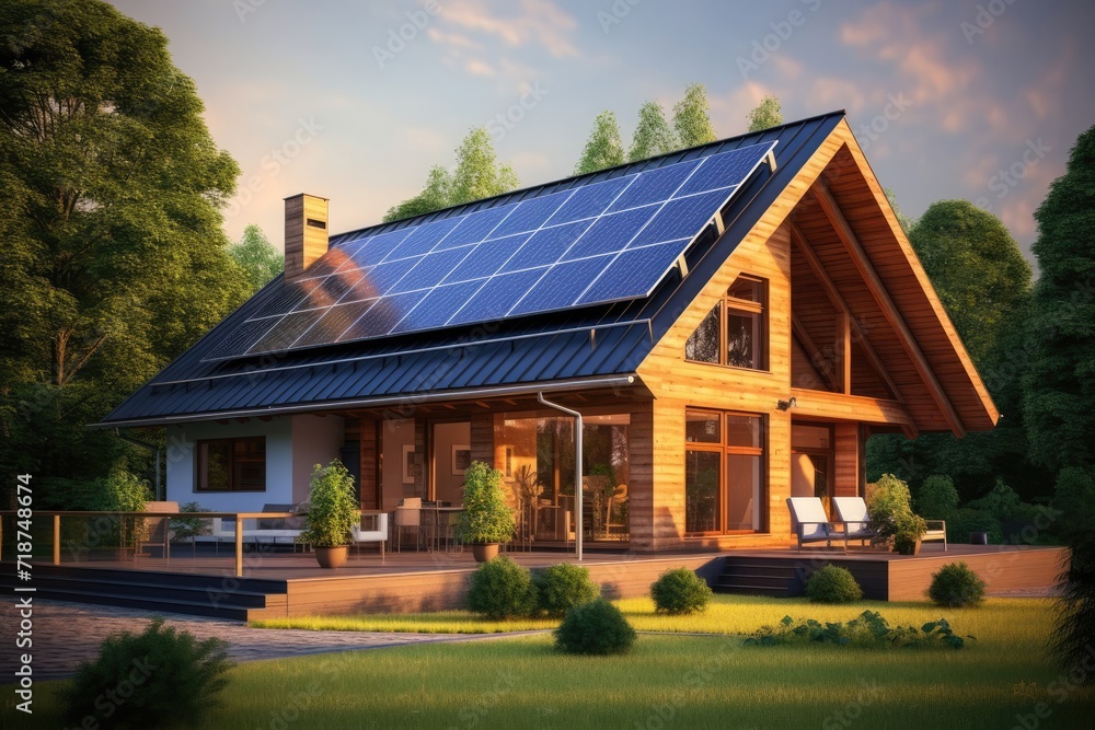 Log House Featuring Sustainable Energy Systems - Eco-Friendly Solutions