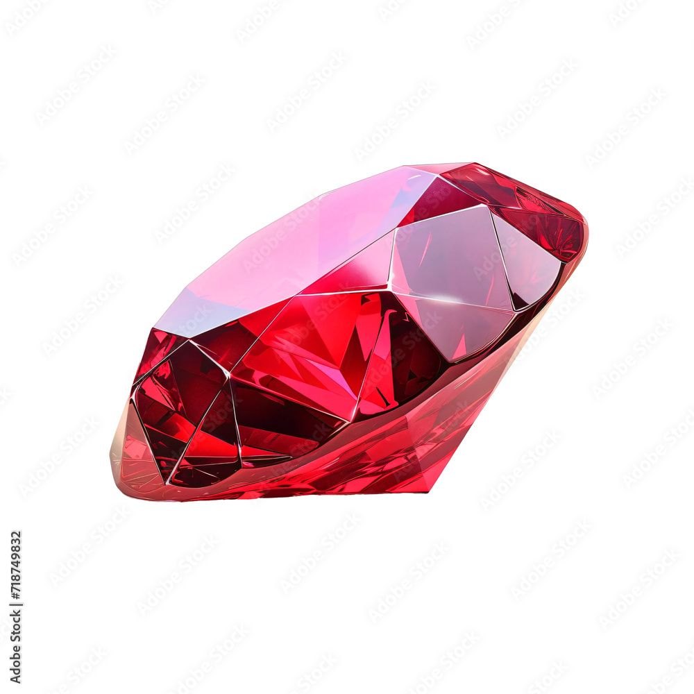 Red gem isolated on white or transparent background. Red gem isolated on white or transparent background.