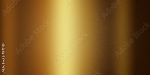 Refraction on gold metal wall grunge texture, abstract background