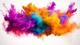 Clouds of color pigments, Holi Fest concept. Generated AI