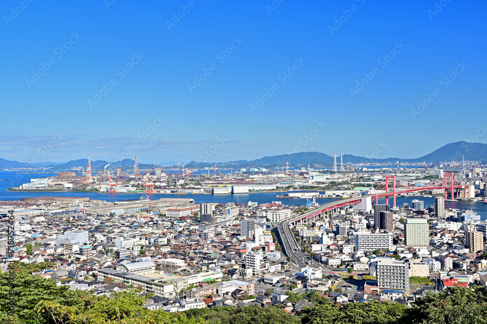 高塔山展望台からの眺望　福岡県北九州市