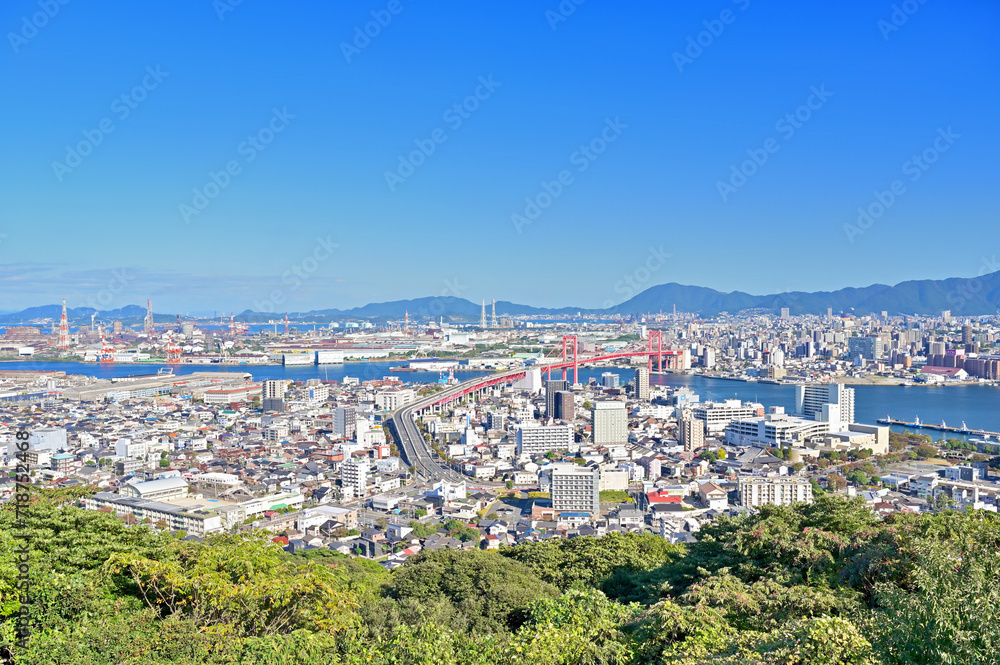 高塔山展望台からの眺望　福岡県北九州市