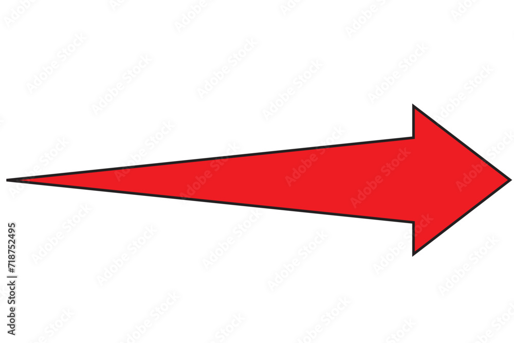 Red arrow icon on white background. Isolated. Red arrow icon on white background. Isolated.