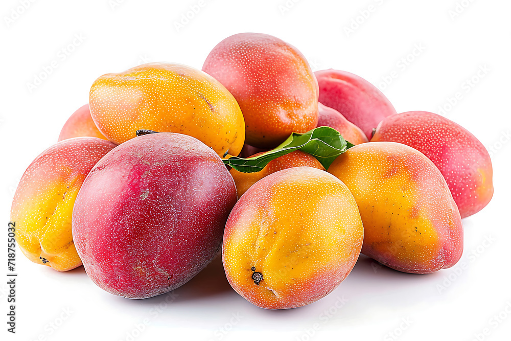 Mango fruit isolated on white background .