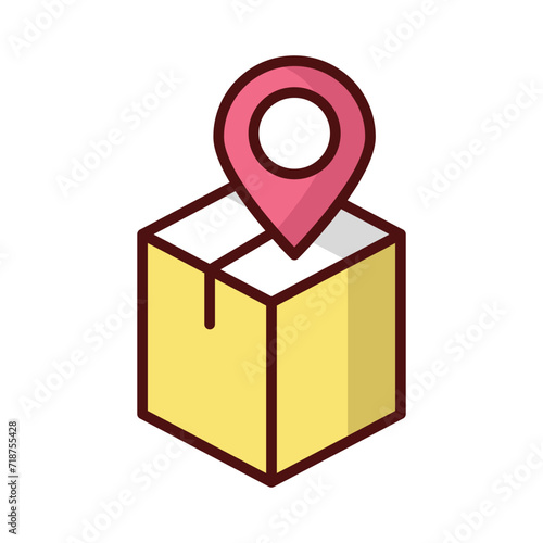 Package icon isolate white background vector stock illustration