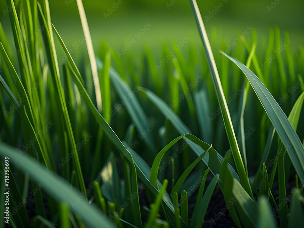 Obraz premium Spring, Natural green grass garden, nature and sun