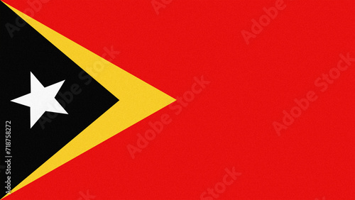 East Timor national flag with noise texture. photo