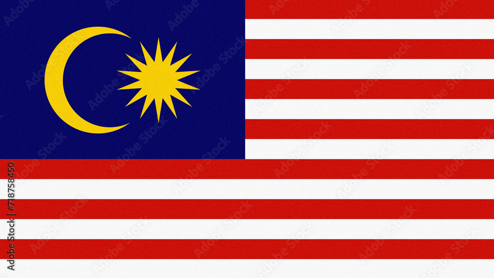 Malaysian national flag with noise texture.