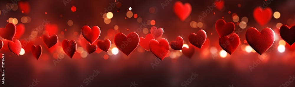 a red background with a lot of shiny hearts a red background with a lot of shiny hearts