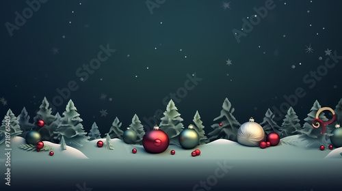 Luxurious Christmas balls on glowing bokeh background, Christmas and New Year minimalistic background © ma