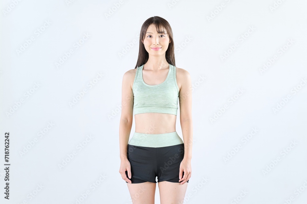 スポーツウェアを着た女性のポートレート スポーツウェアを着た女性のポートレート