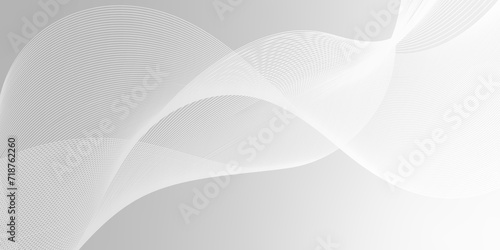 Gray and white abstract background with flowing particles. Digital future technology concept. business background lines wave abstract flowing stripe and curve.