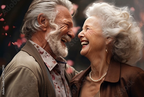an older couple laughing