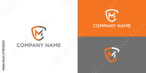 CM logo letter design on luxury background. MC logo monogram initials letter concept