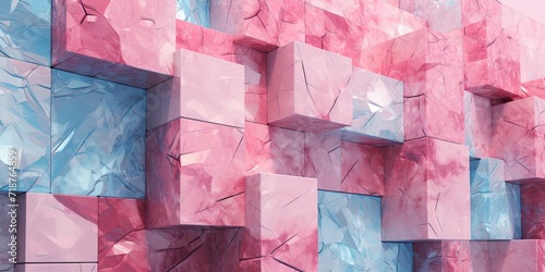 A pink and geometric abstract pattern background