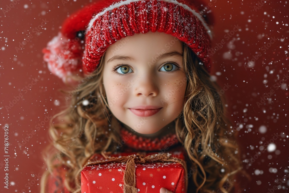 Holiday Hair: A Cute Little Girl's Snowy Hairdo Generative AI Holiday Hair: A Cute Little Girl's Snowy Hairdo Generative AI