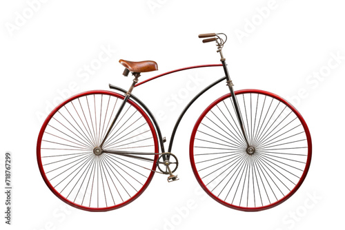 Penny farthing Bicycle Isolated on Transparent Background photo