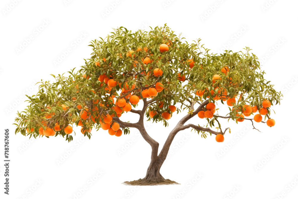 Persimmon Tree Isolated on Transparent Background