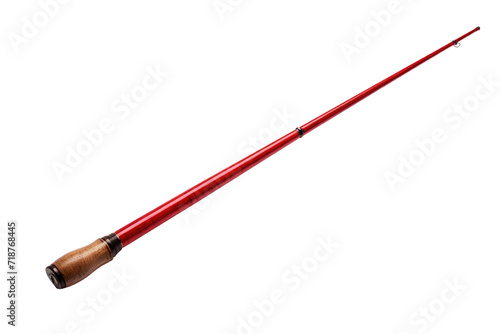 Vibrant Red Fishing Stick Isolated On Transparent Background