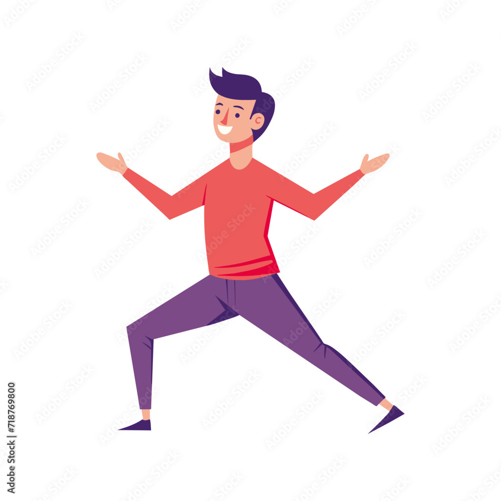 Man doing yoga. Flat graphic vector illustration on white background. Man doing yoga. Flat graphic vector illustration on white background.