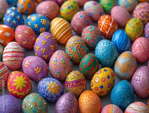 Colorful Easter Eggs: A Rainbow of Festive Fun Generative AI