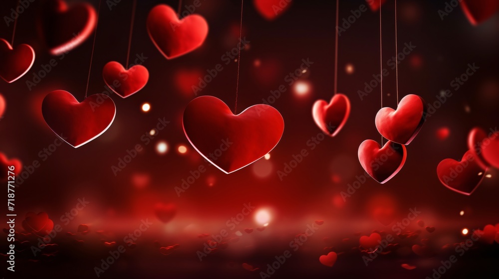 red hearts on a dark red background red hearts on a dark red background